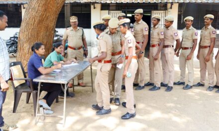 திருநெல்வேலி மாவட்ட ஆயுதப்படை வளாகத்தில் நடைபெற்ற காவலர் மருத்துவ முகாம்