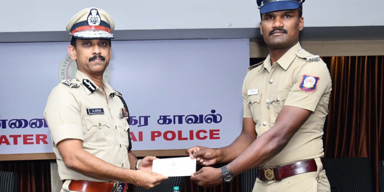 24 மணி நேரத்தில் குற்றவாளியை கண்டறிந்து கைது செய்த சென்னை காவல்துறை: கமிஷனர் பாராட்டு