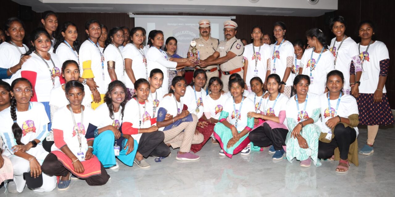 திருப்பத்தூரில் உலக மகளிர் தின சிறப்பு விழிப்புணர்வு வாக்கத்தான் போட்டி