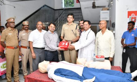 Pioneering Initiative by Madurai Police: AED Device Installed and Stress Management Program Conducted