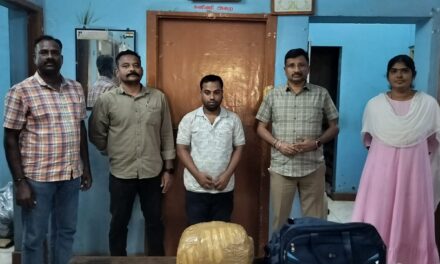 Special Operation Led by Inspector Ramesh – 12 Kg of Ganja Seized, Accused from Tripura Arrested