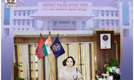 தேனி மாவட்ட காவல்துறையின் அன்பான சேவை – விநாயகர் ஊர்வலத்தில் பிஸ்கட், தண்ணீர் வழங்கினர்