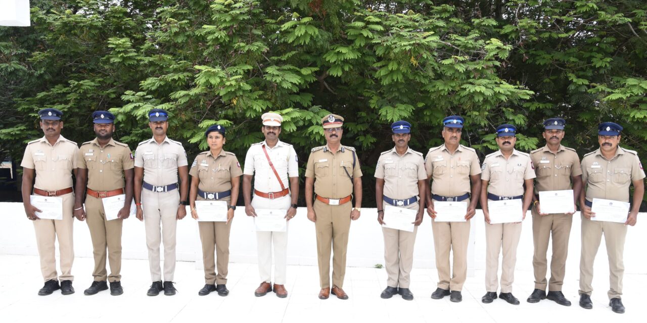 Crime Review Meeting Held in Ramanathapuram Range – DIG Dr. P. Moorthy, IPS Honors Outstanding Police Personnel