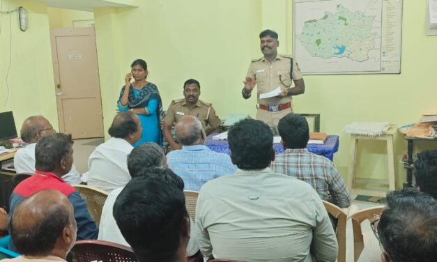 Thittagudi Sub-Division – Safety Advisory Meeting for Firecracker Shop Owners Ahead of Diwali