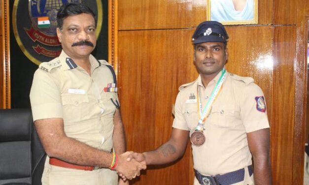 Villupuram Police Constable Wins Bronze Medal in National Police Sports Meet