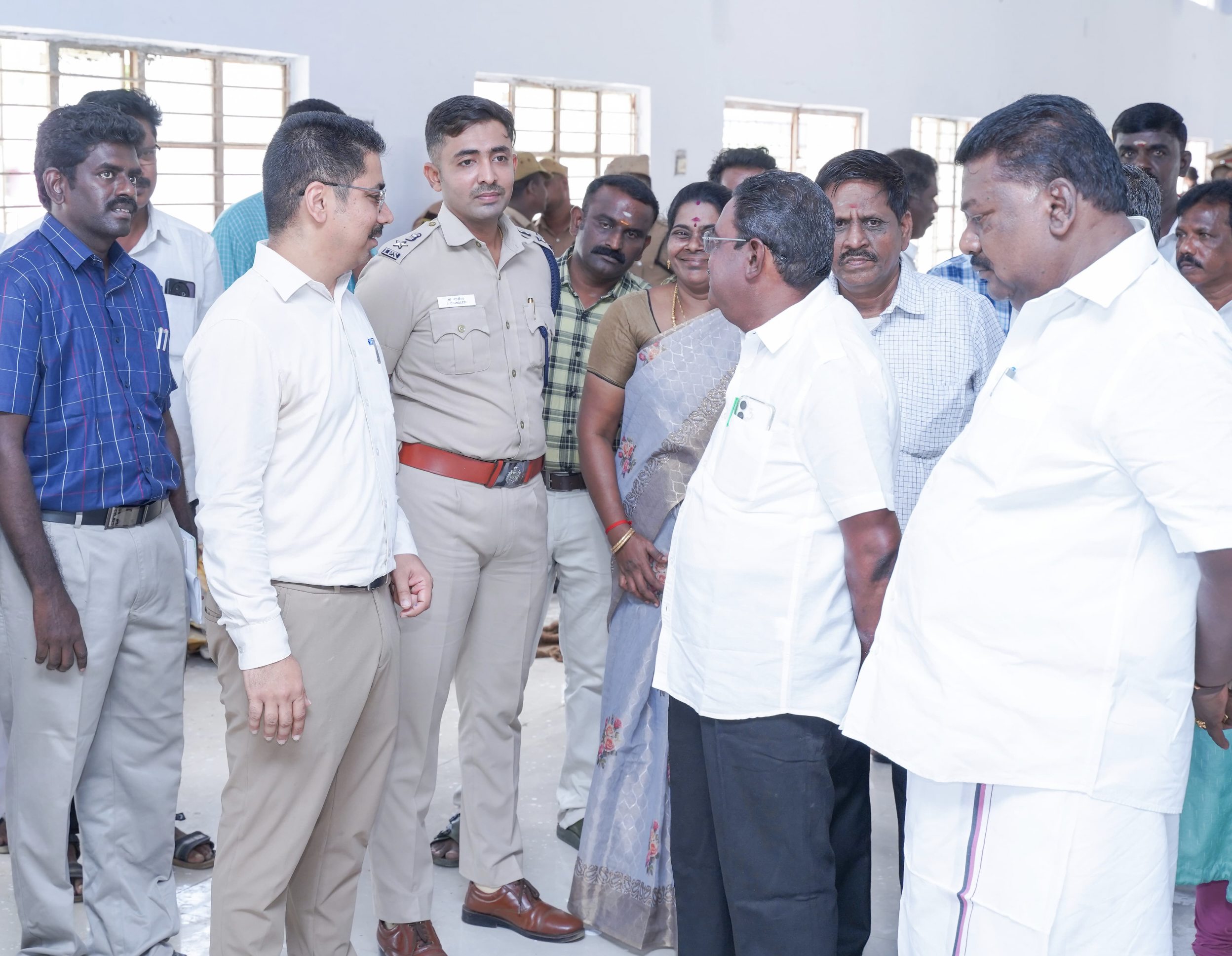 Collector and SP Inspect Preparations for Muthuramalinga Thevar Jayanthi at Pasumpon