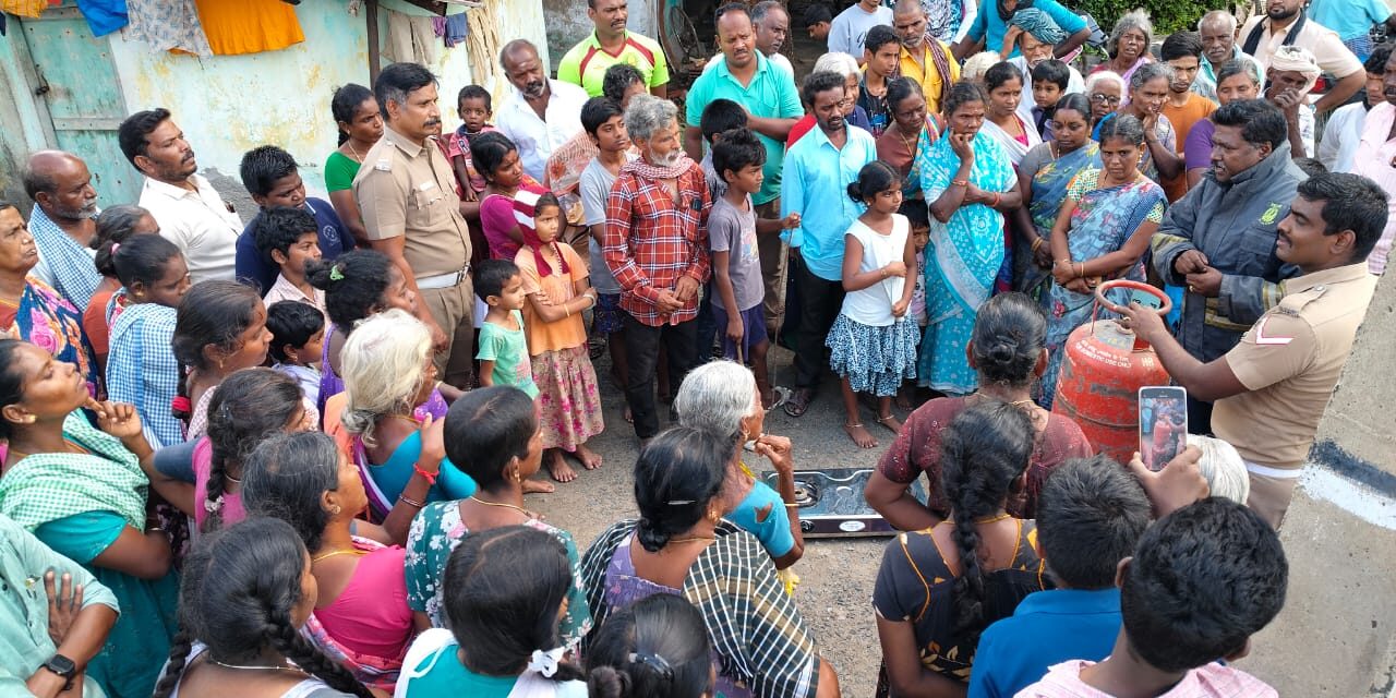 LPG Cylinder Fire in Perambalur – Fire and Rescue Personnel Act Swiftly to Prevent Major Disaster