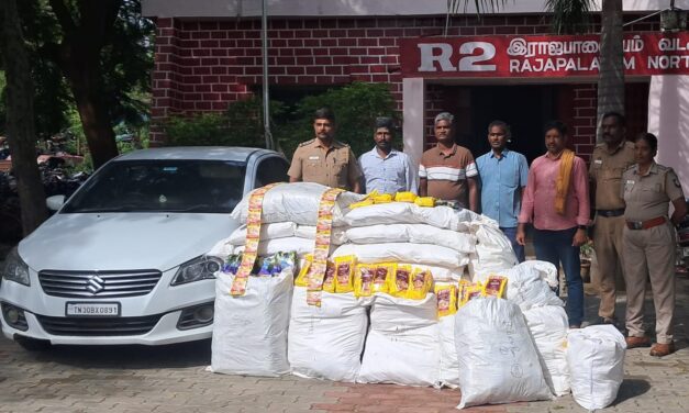 Rajapalayam Police Bust Major Smuggling Attempt; Tobacco and Ganja Seized