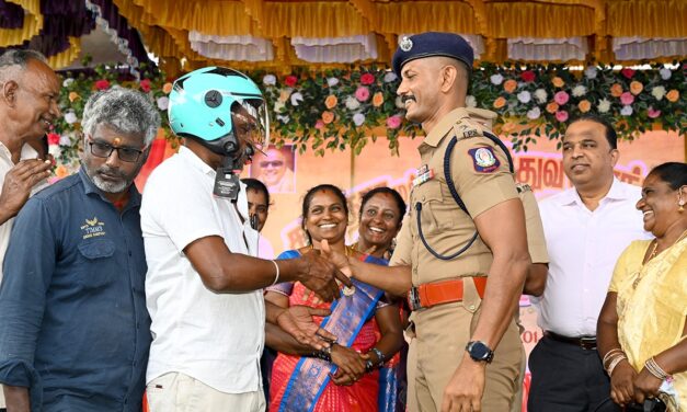 Samathuva Pongal Celebration and Helmet Awareness Programme Led by District SP A. Mayilvahanan, IPS