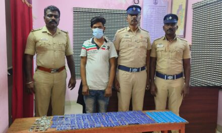 Villupuram Taluk Police Station 1,152 Drug Tablets Seized in Surprise Check – Youth from Northern State Arrested